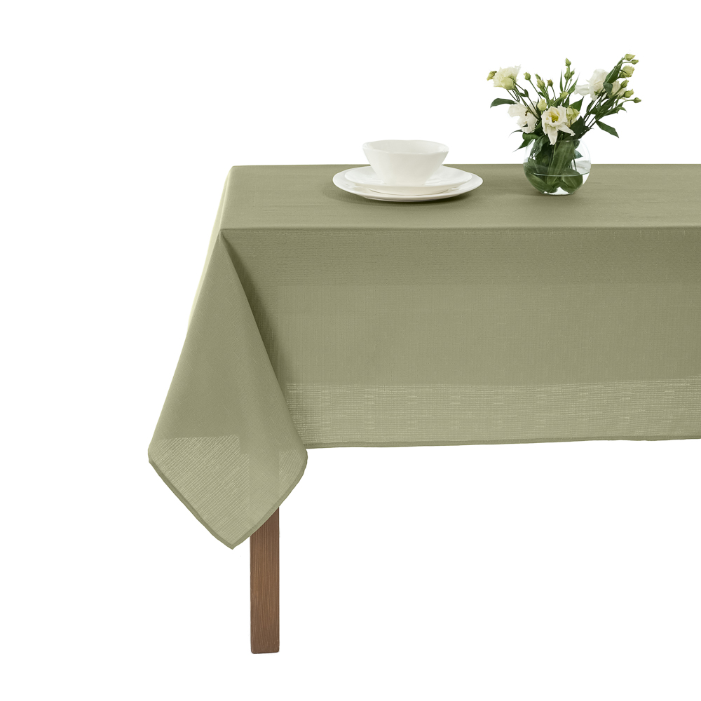 PROVANCE Эвкалипт Скатерть текстильная лён с водоотталкивающей пропиткой, 140х140см, 100% полиэстер,, арт.№ 435-001