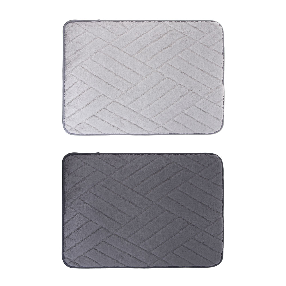 Коврик для ванной тм VETTA Брикс, вельвет, 40x60 см, 2 цвета, арт.№ 462-760