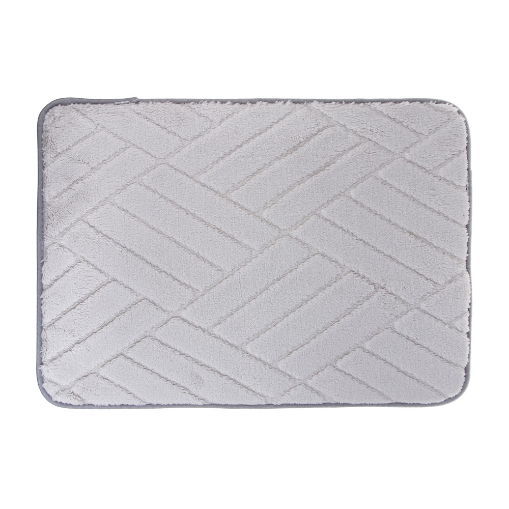 Коврик для ванной тм VETTA Брикс, вельвет, 40x60 см, 2 цвета, арт.№ 462-760