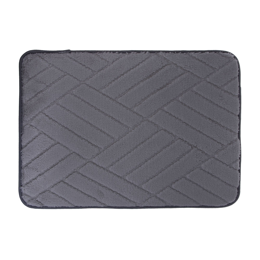 Коврик для ванной тм VETTA Брикс, вельвет, 40x60 см, 2 цвета, арт.№ 462-760