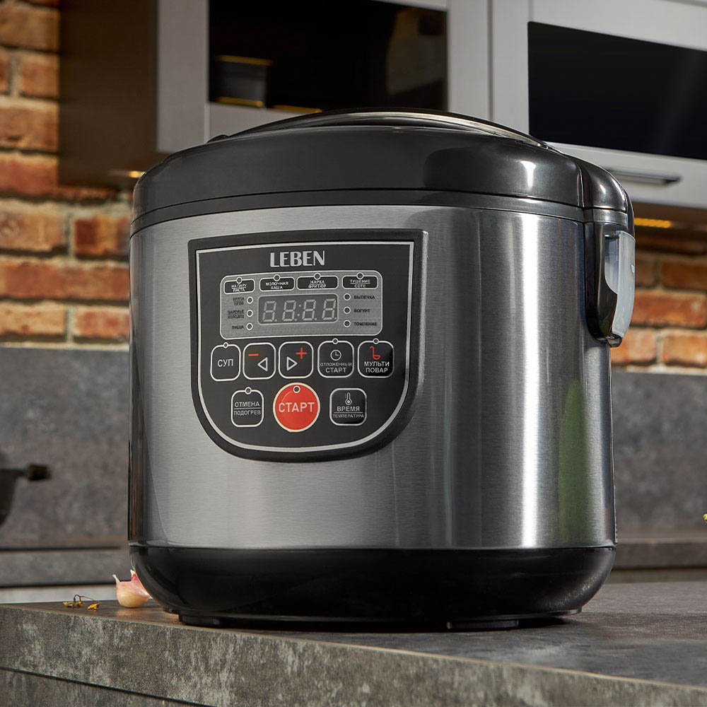 LEBEN Мультиварка электрическая 5л, 860Вт, 16 программ, мультиповар, 2 цвета, арт.№ 288-015