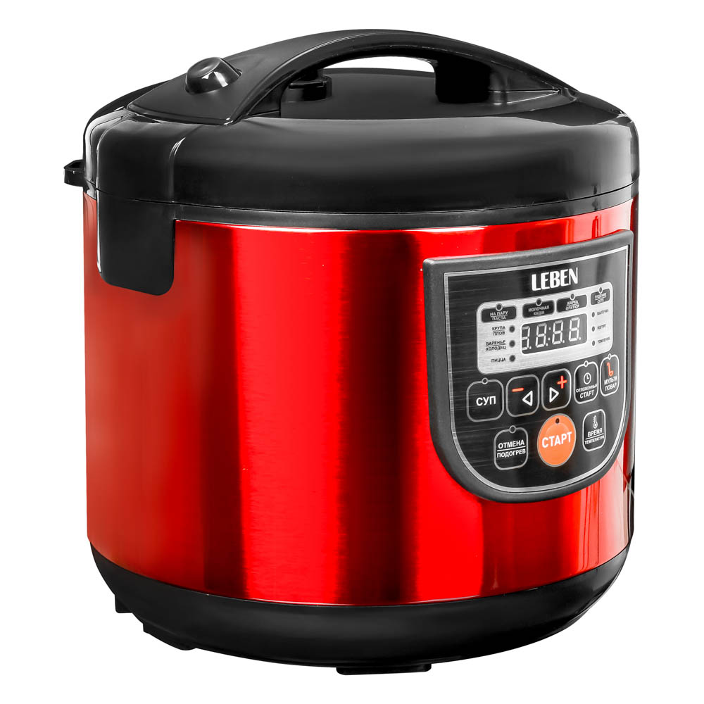 LEBEN Мультиварка электрическая 5л, 860Вт, 16 программ, мультиповар, 2 цвета, арт.№ 288-015