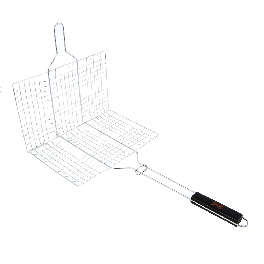 Решетка-гриль хром. тм GRILLBOOM, 21х35х2см, арт.№ 104-017