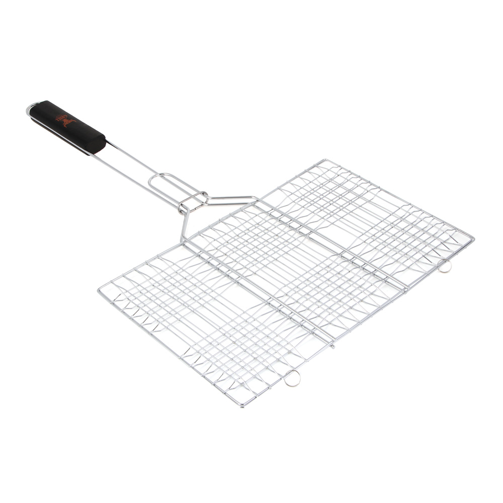 Решетка-гриль хром. тм GRILLBOOM, 21х35х2см, арт.№ 104-017