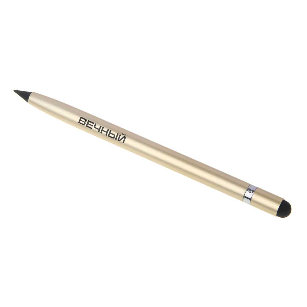 ClipStudio Карандаш чернографитный "вечный", ластик, наконечник-стилус, алюминий, 15см, арт.№ 605-001