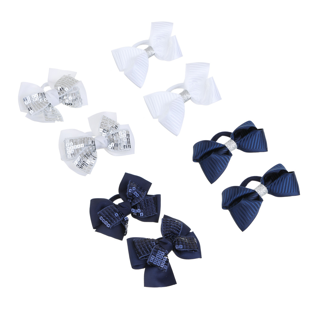 ЮНИLOOK Набор детских резинок для волос 2шт, 8см, полиэстер, 2 дизайна, ШБ23-03, арт.№ 322-037