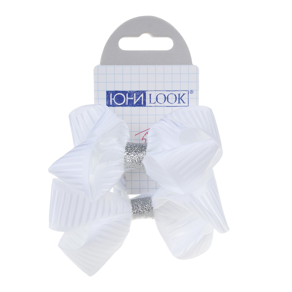 ЮНИLOOK Набор детских резинок для волос 2шт, 8см, полиэстер, 2 дизайна, ШБ23-03, арт.№ 322-037