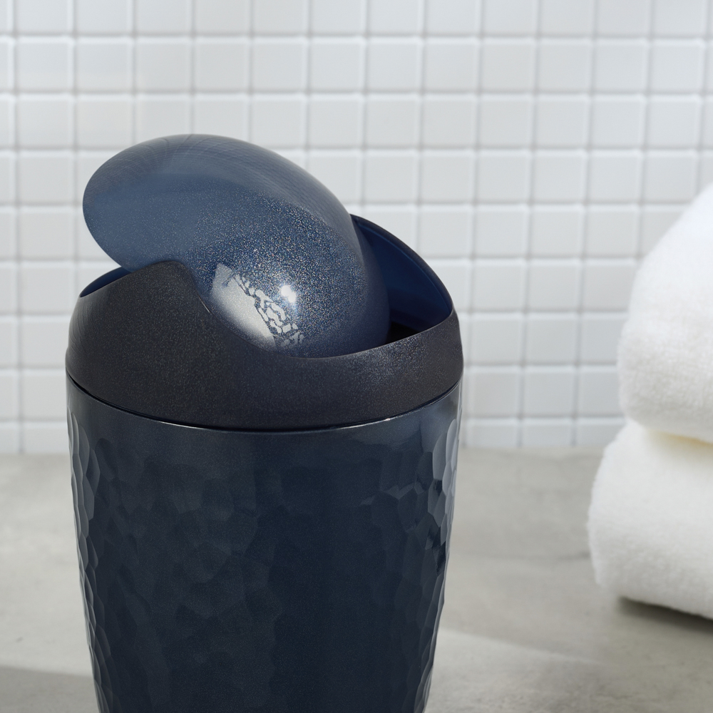 Контейнер для мусора настольный 1л, Luna, пластик, синий, арт.№ 463-434