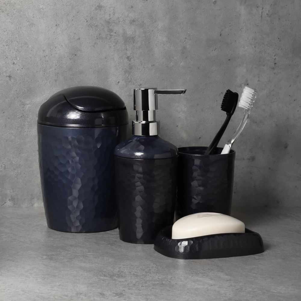 Контейнер для мусора настольный 1л, Luna, пластик, синий, арт.№ 463-434