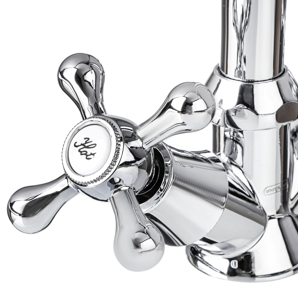 СоюзКран Смеситель для кухни, поворотный излив 20см, керам. кран-буксы 1/2, хром, цинк, SK01-T204, арт.№ 567-063