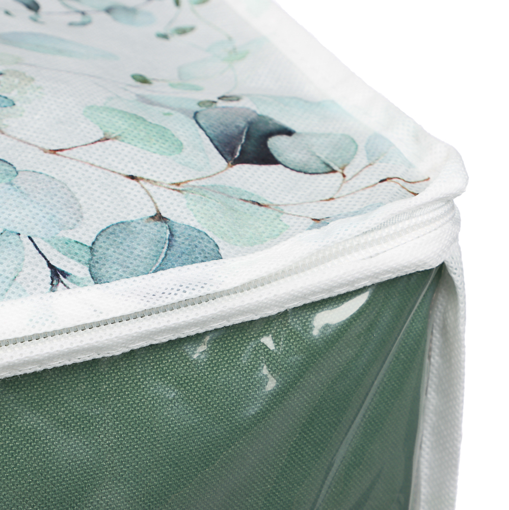 VETTA РИО-ДЕ-ЖАНЕЙРО Кофр для подушек и одеял с прозрачным окном, 50х40х25см, спанбонд, ПЕВА, арт.№ 457-598