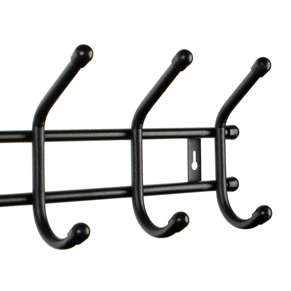 Вешалка настенная "Уют 7" 7 крючков, металл, черная, ВНУ72, арт.№ 465-221