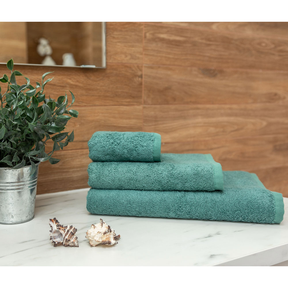 PROVANCE Бамбук Полотенце махровое, 70% бамбук, 30% хлопок, 30х50см, 400гр/м, изумруд, мята, арт.№ 484-009