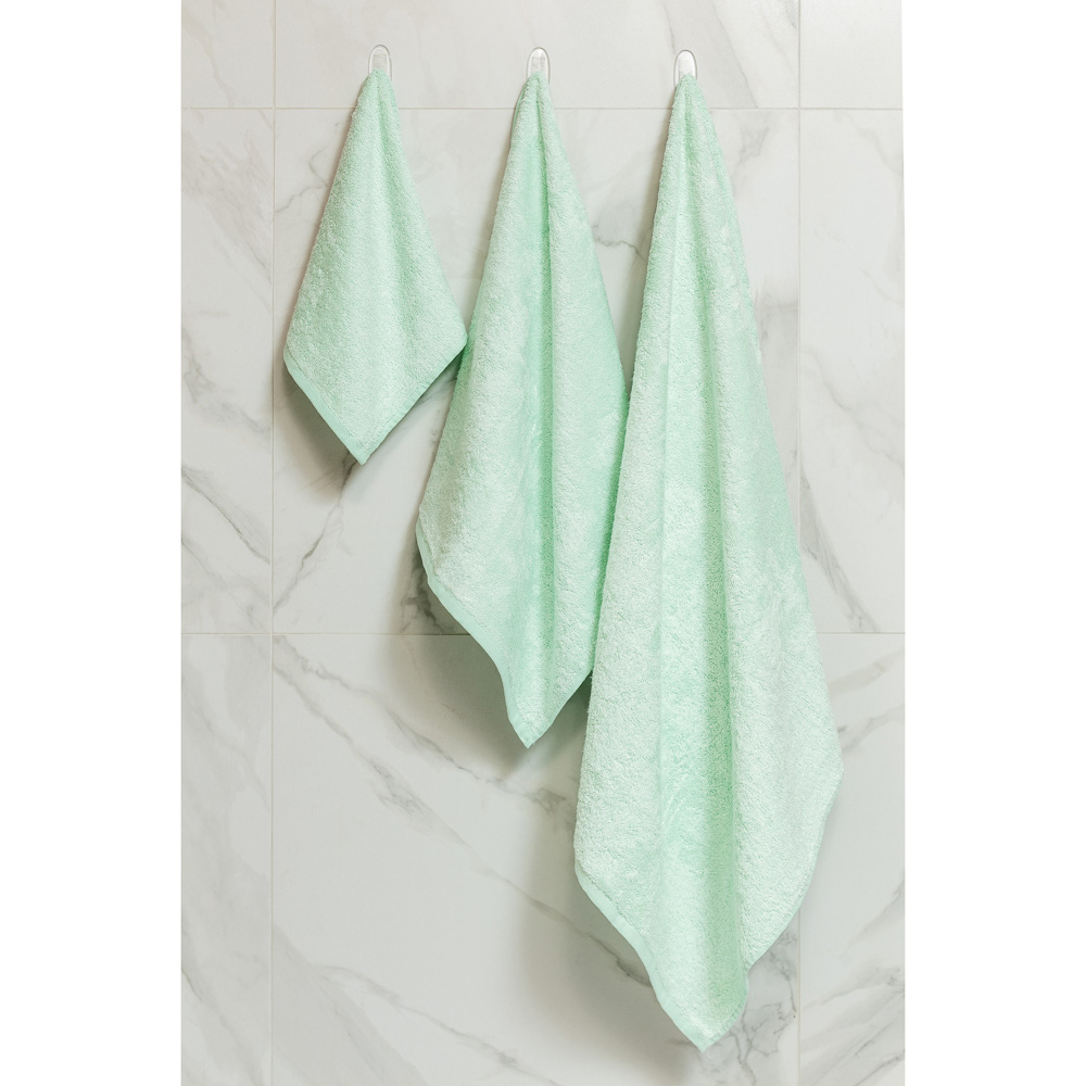 PROVANCE Бамбук Полотенце махровое, 70% бамбук, 30% хлопок, 30х50см, 400гр/м, изумруд, мята, арт.№ 484-009