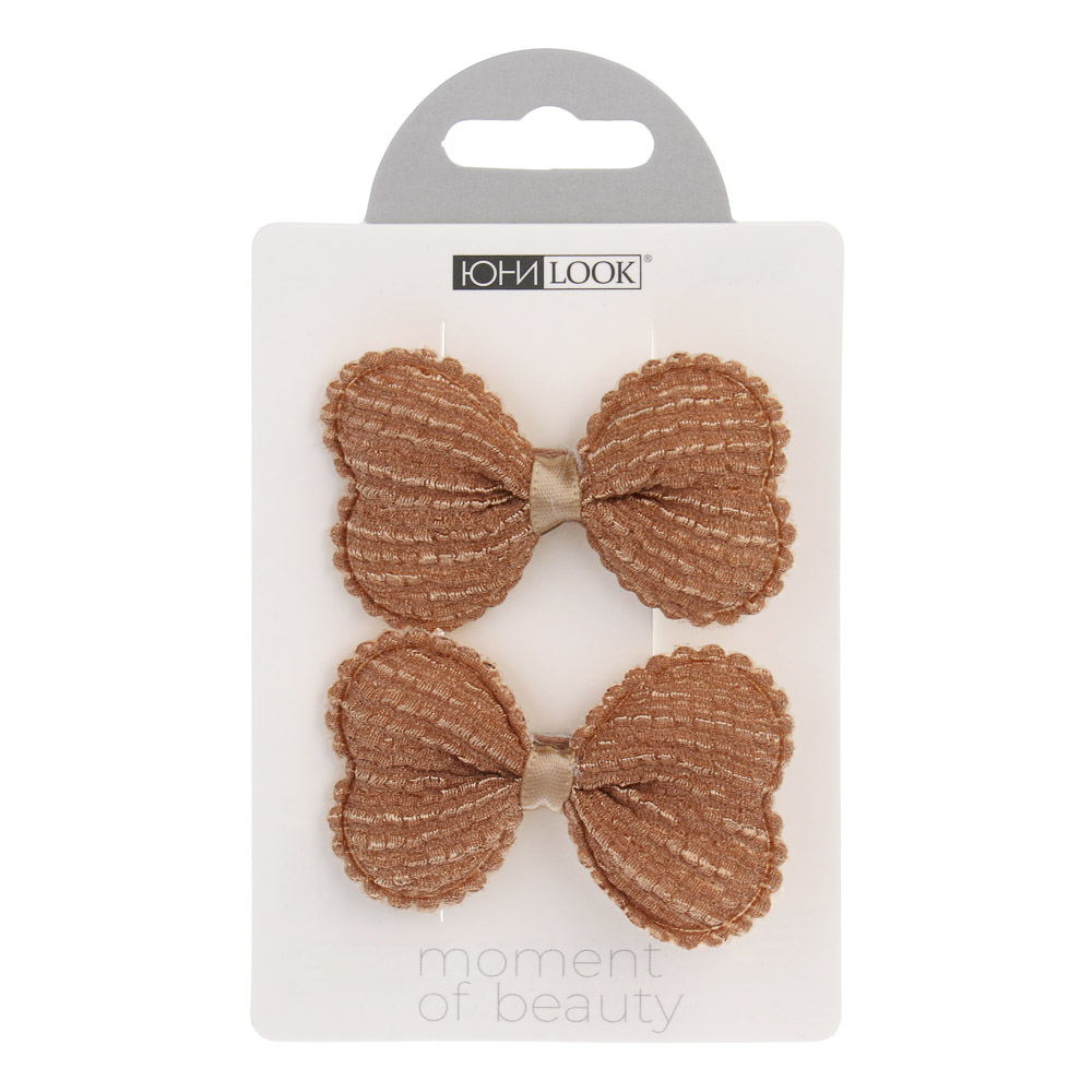 ЮНИLOOK Зажим для волос детский, 2шт, 5,5х3,5см, 6 цветов, полиэстер, металл, ACS25-4, арт.№ 321-388