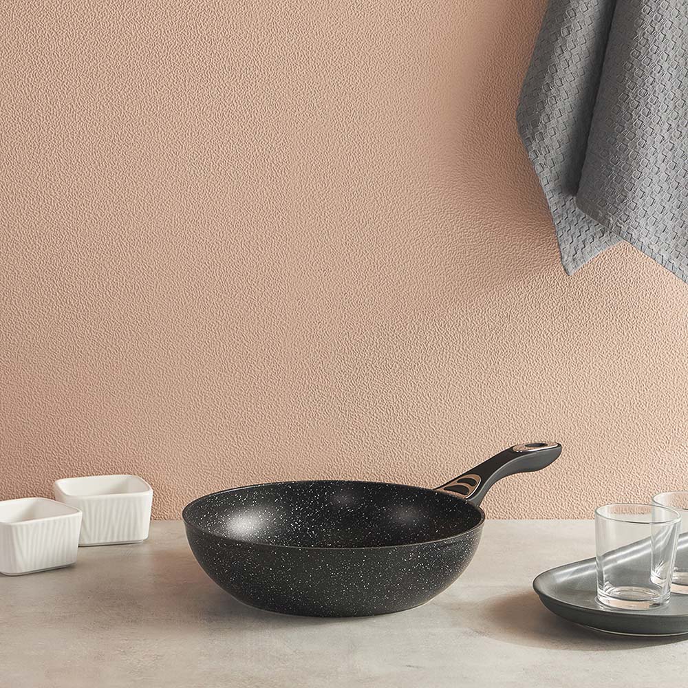 SATOSHI Танто Сотейник литой d28см, антипригарное покрытие Мрамор, индукция, арт.№ 846-389