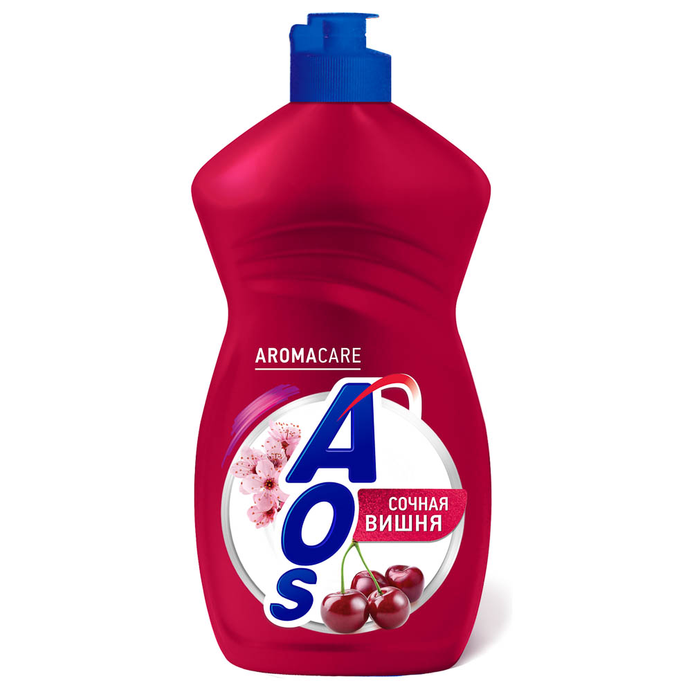 Средство для мытья посуды AOS Бальзам/Алоэ вера/Лимон/Вишня,п/б,450г, арт.№ 992-060