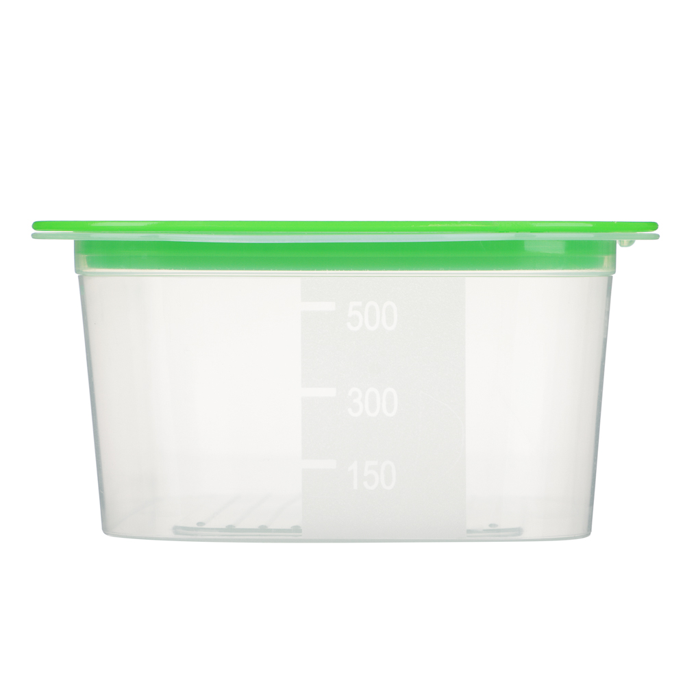 Контейнер пищевой прямоугольный 0,66л с паровыпуском и мерной шкалой, пластик, арт.№ 861-540