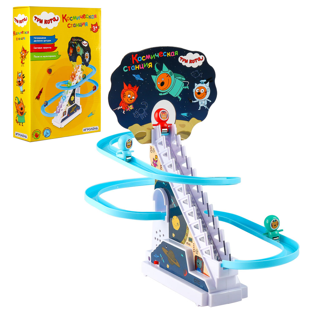 ИГРОЛЕНД Набор игровой "Космическая станция. Три кота", свет, звук, ABS, 25,5х18х6см, арт.№ 276-111