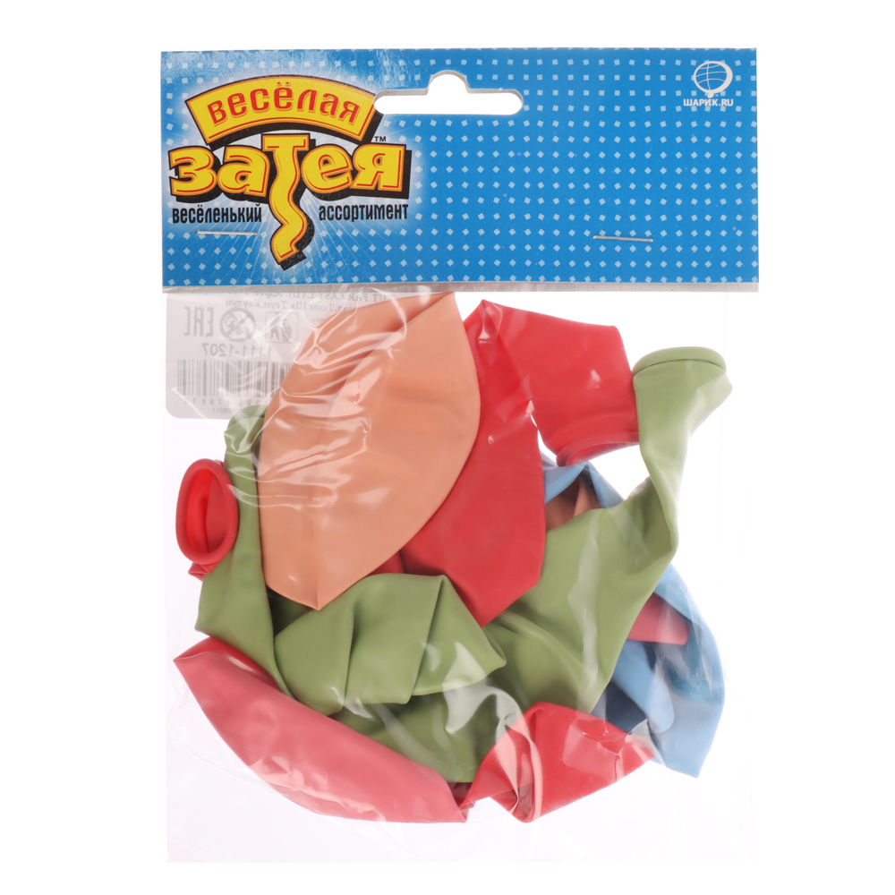 Набор воздушных шаров 10шт, тм Веселая Затея, 30см, макарунс, арт.№ 518-279