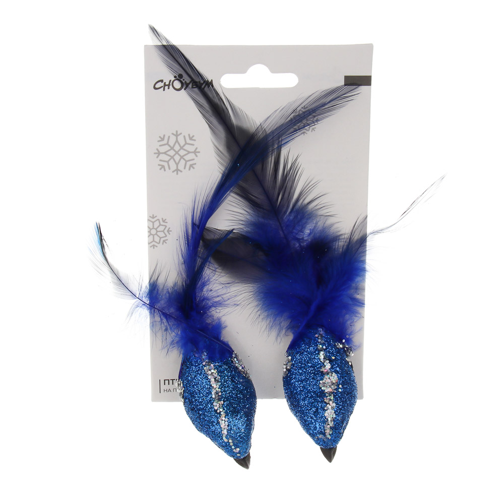 СНОУ БУМ Птицы на прищепке 2 шт, 3,5x13 см, пластик, 26-532, арт.№ 397-412