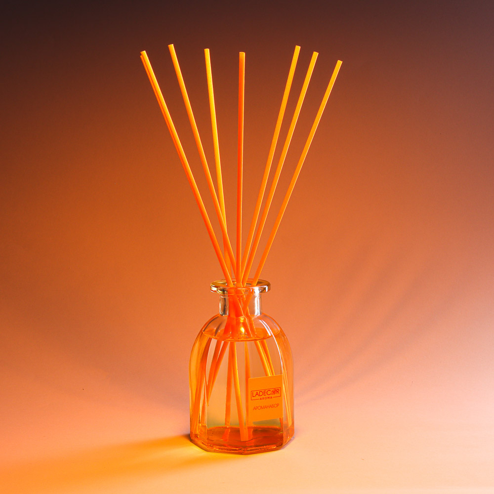 LADECOR Аромадиффузор с цветными палочками, 130мл, 3 аромата, арт.№ 412-067