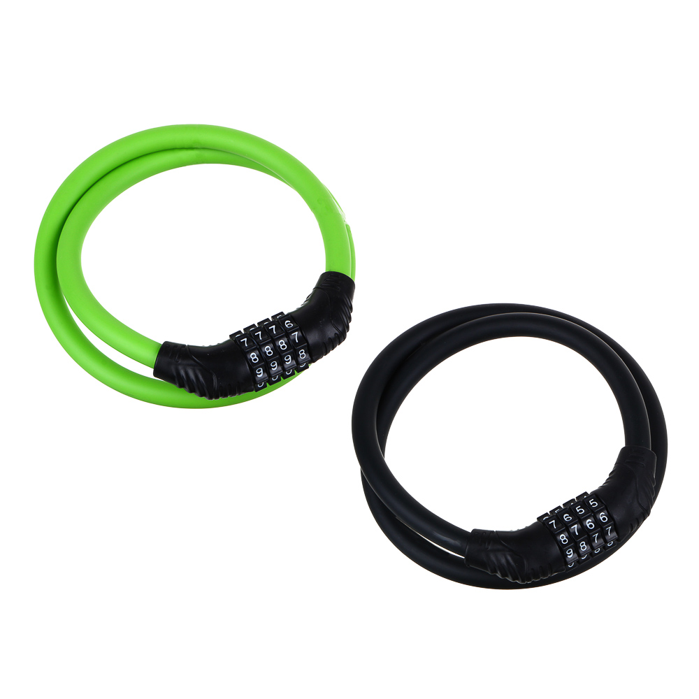 VETTA Замок велосипедный, 12x800мм, с матовым кодовым замком из 4 цифр, 2 цвета, арт.№ 468-105