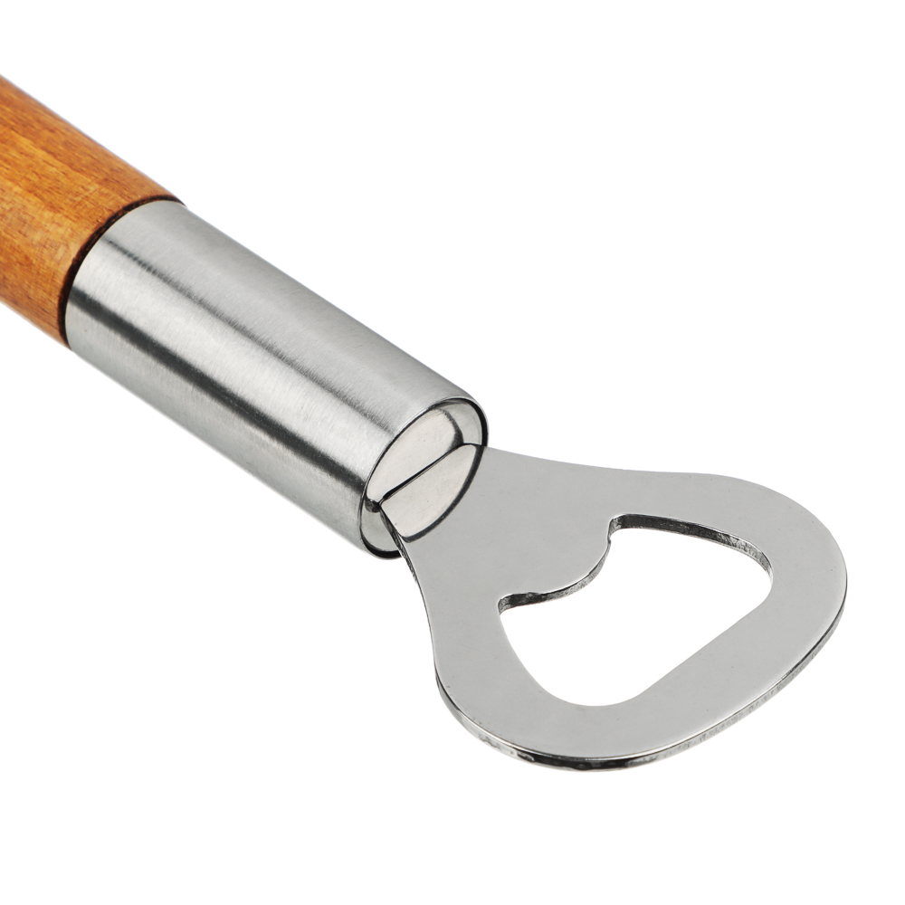 SATOSHI ЭКО Открывалка, 16.5х4.3см, нерж.сталь, бук, арт.№ 882-393