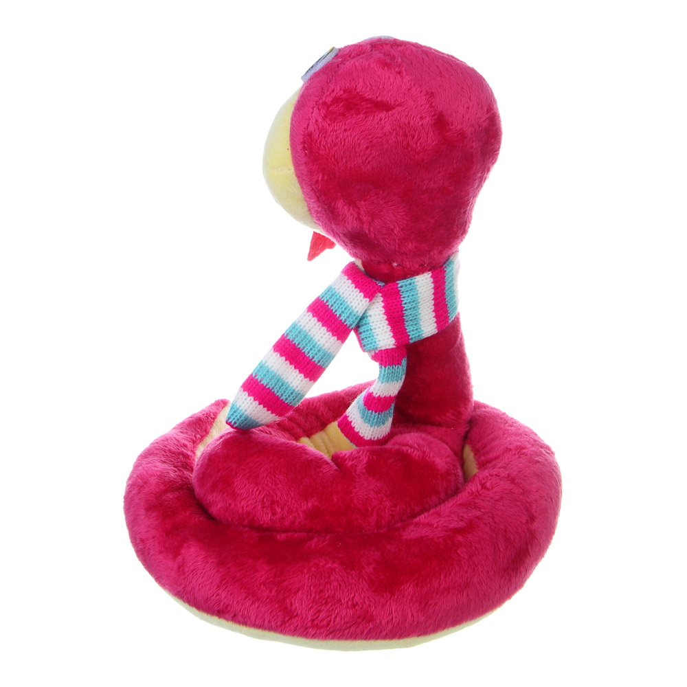 СНОУ БУМ Сувенир мягкий змейка, полиэстер, 18x18x23см, цвет красный, арт.№ 394-020