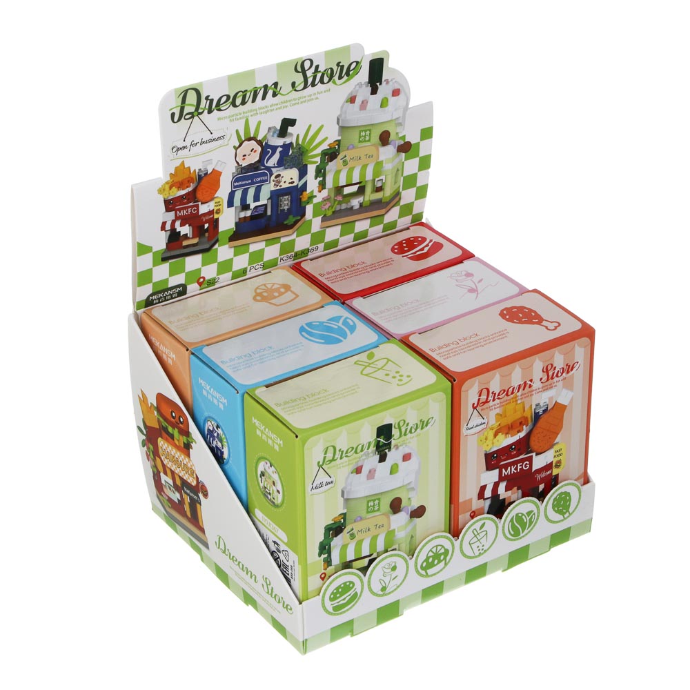 ИГРОЛЕНД Конструктор "Семейный бизнес", 172-207 дет.,8х4,5х11,5 см, ABS, 8 видов, арт.№ 858-088