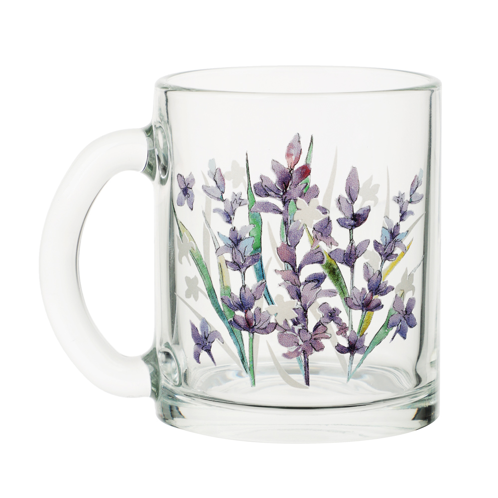 ОСЗ Кружка чайная 320 мл, Лаванда, стекло, арт.№ 877-012