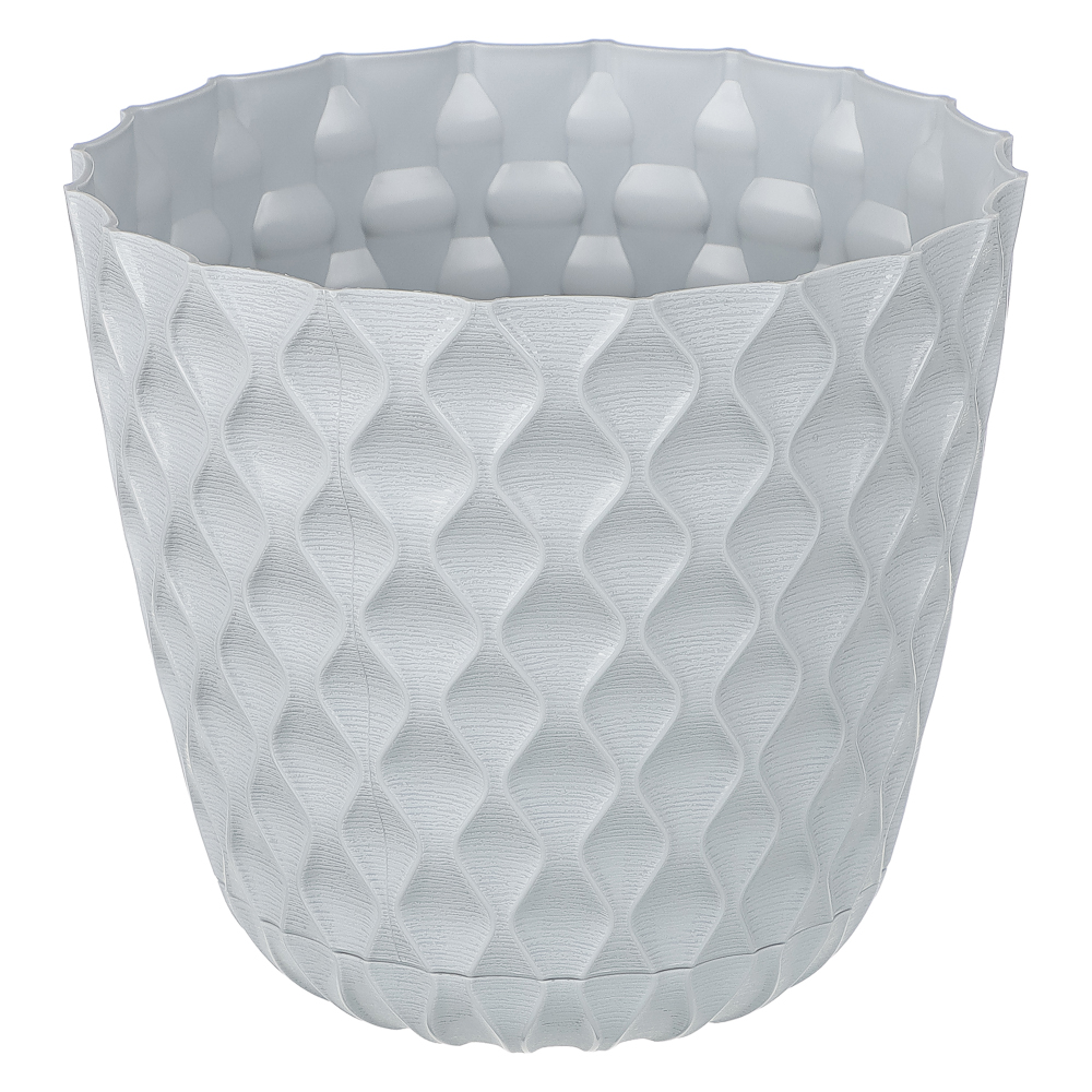 Горшок для цветов с поддоном "Wave", 2.5 л, d=17.5 см, микс цветов, арт.№ 164-413