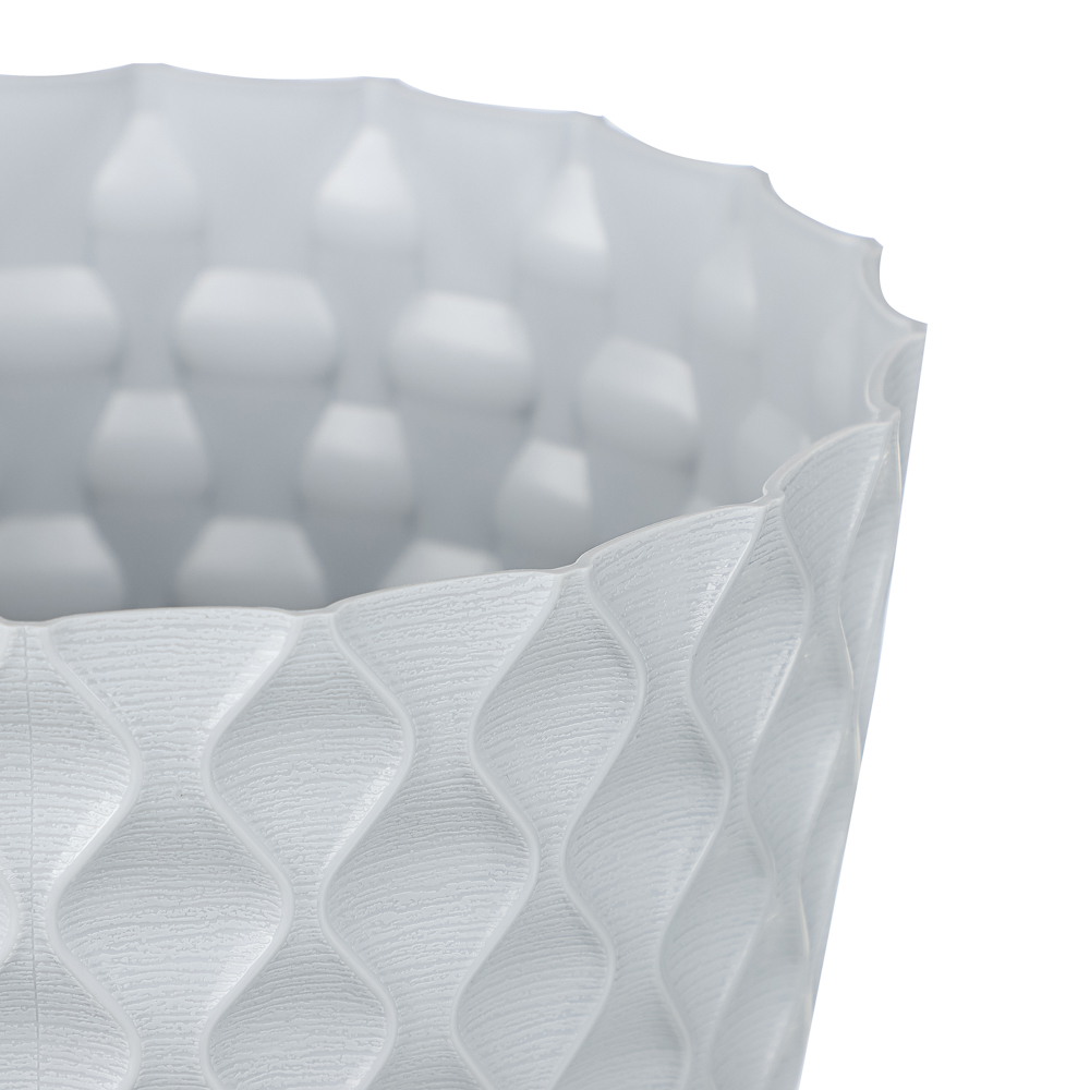 Горшок для цветов с поддоном "Wave", 2.5 л, d=17.5 см, микс цветов, арт.№ 164-413