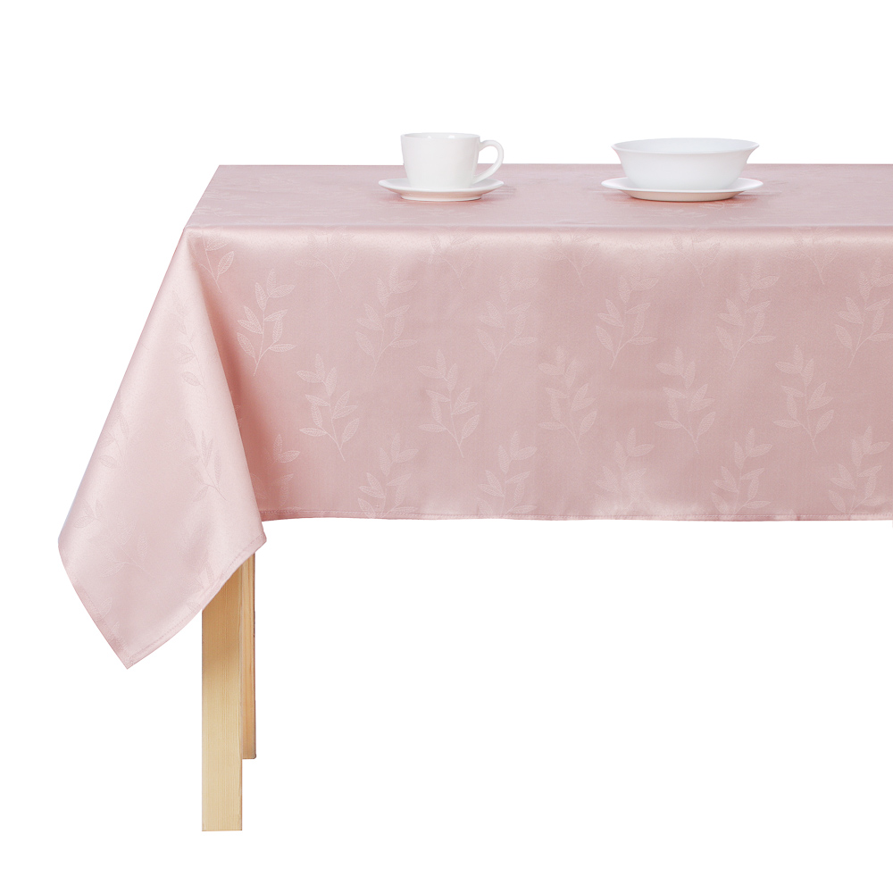 PROVANCE Мятный Латте Скатерть текстильная жаккард с водоотталк.пропиткой, 140х230см, ПЭ, 3 цвета, арт.№ 488-049