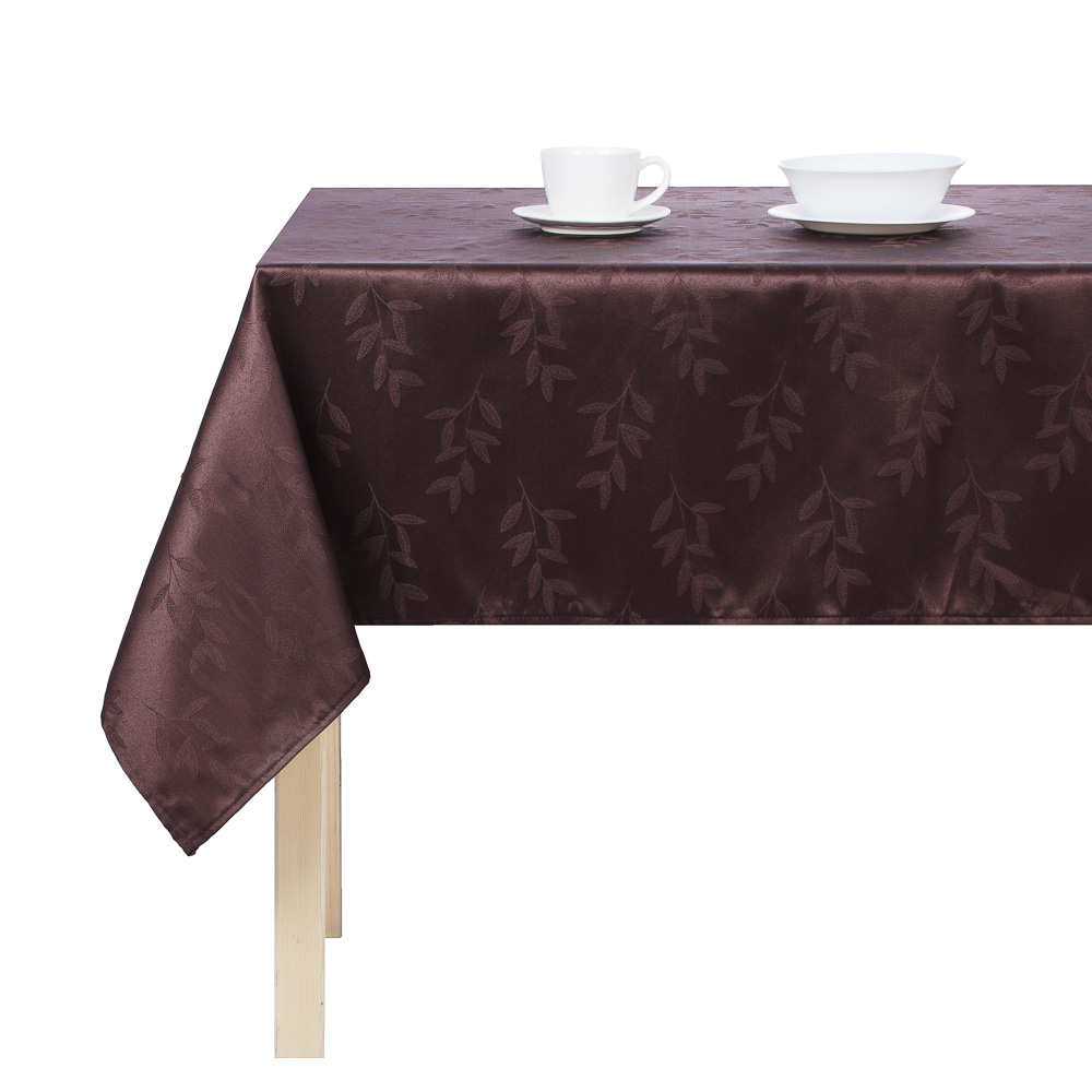 PROVANCE Мятный Латте Скатерть текстильная жаккард с водоотталк.пропиткой, 140х230см, ПЭ, 3 цвета, арт.№ 488-049