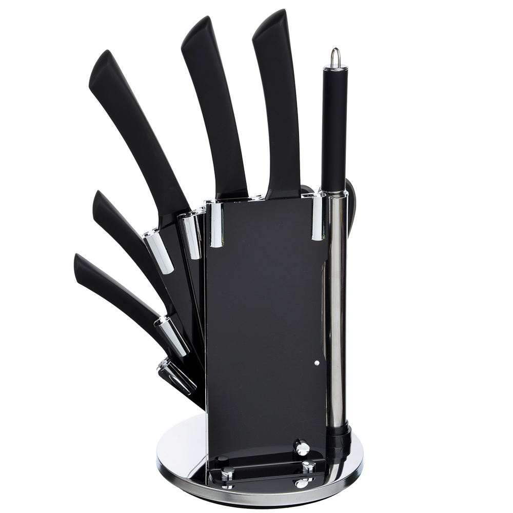 SATOSHI Амбер Набор ножей кухонных 8пр, акриловая подставка, арт.№ 803-306