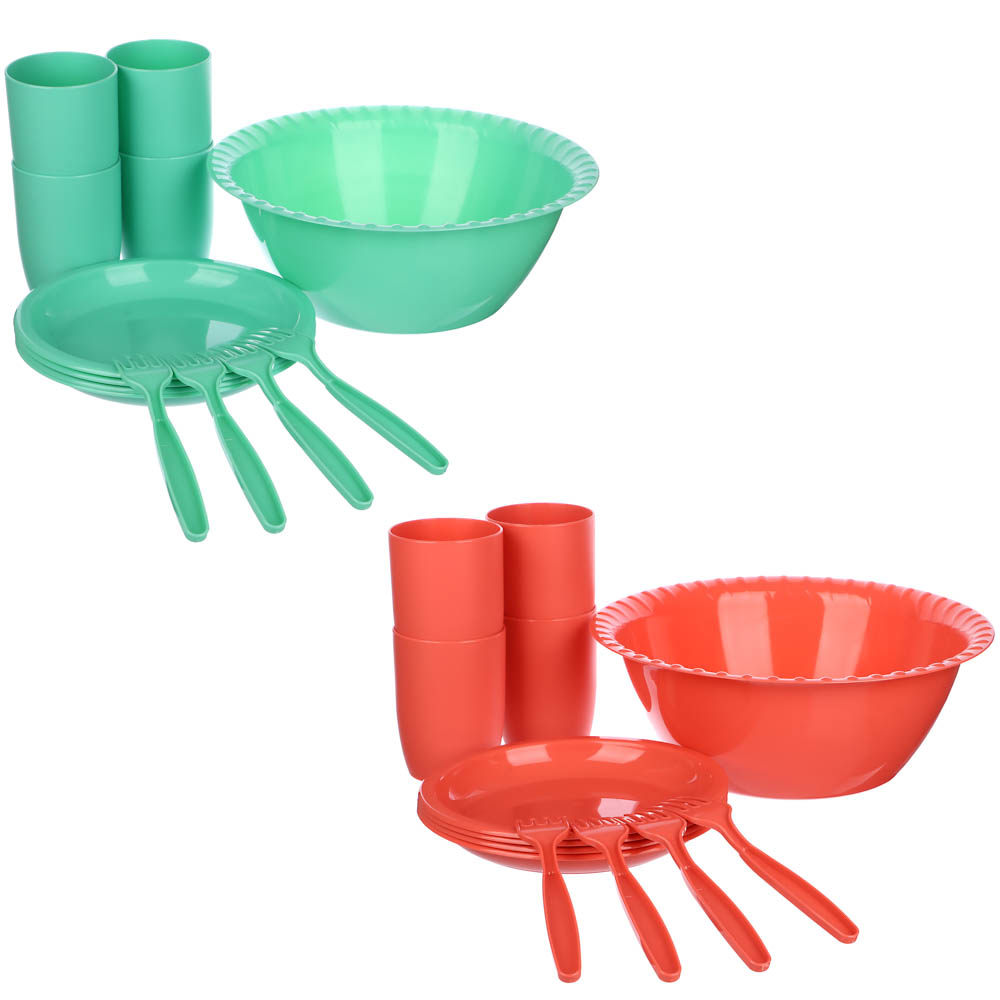 Набор посуды для пикника "Витто" на 4 персоны, 13 предметов, пластик, арт.№ 861-374