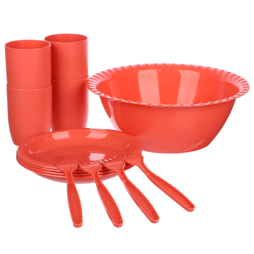 Набор посуды для пикника "Витто" на 4 персоны, 13 предметов, пластик, арт.№ 861-374