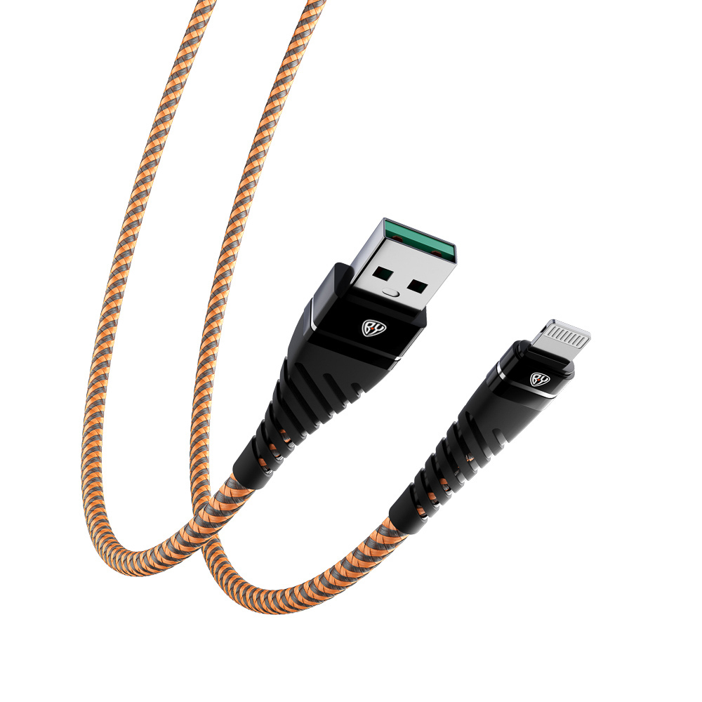 Кабель для зарядки USB(A)-iP BY Герои, 1м., 2.4А, Быстрая зарядка, тканная оплётка, Баба Яга, арт.№ 931-388