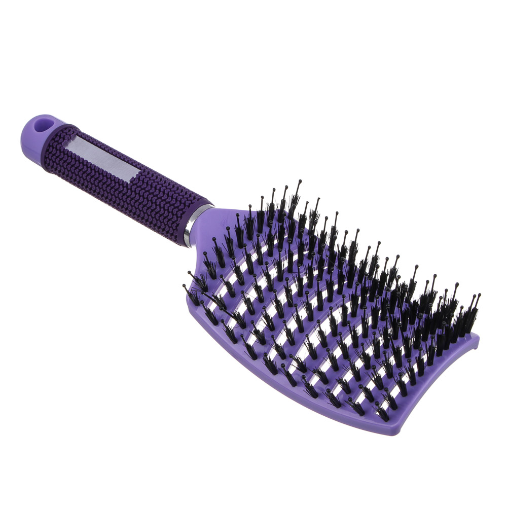 ЮНИLOOK Расческа массажная, ABS+щетина 24x7см, 4 цвета, арт.№ 319-220