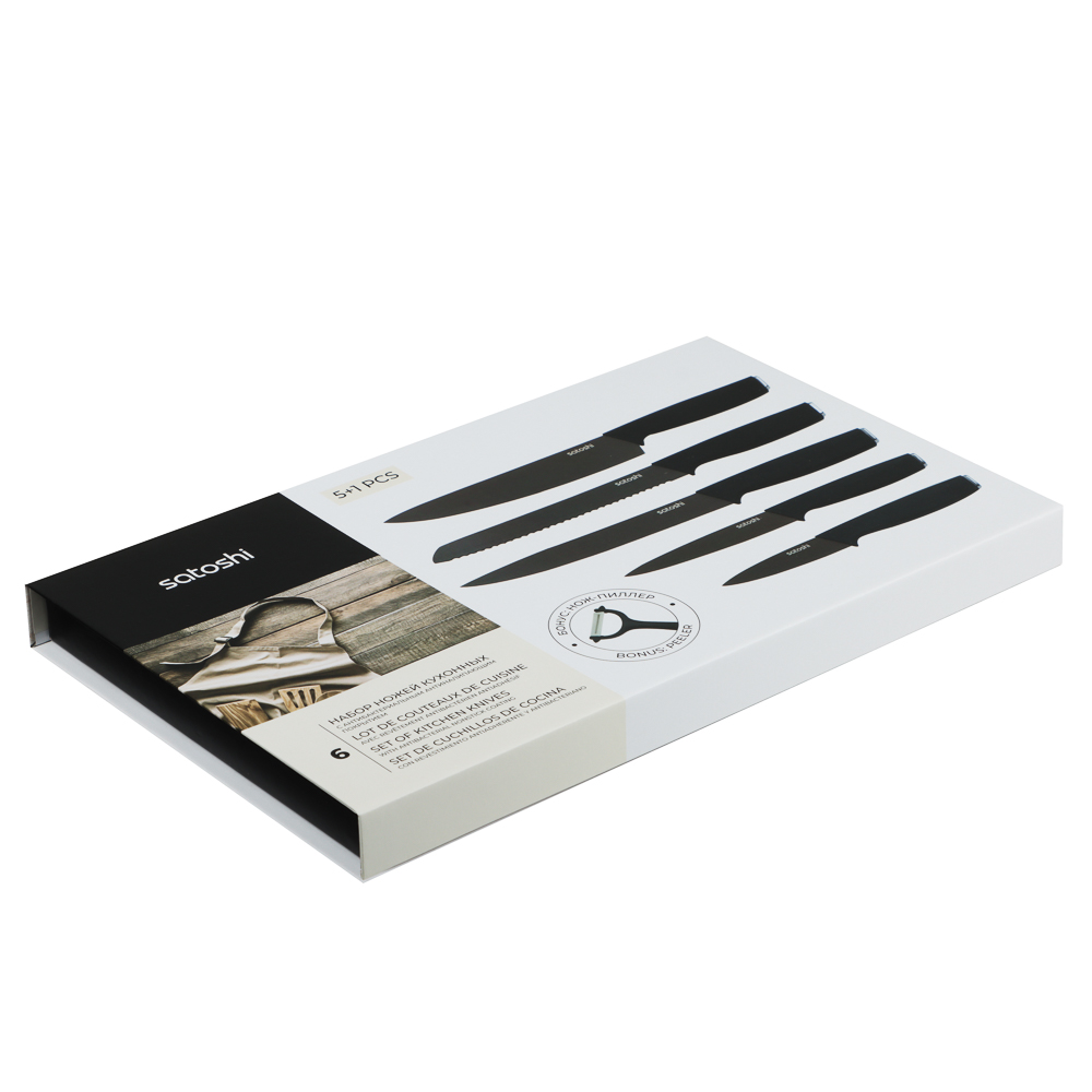 SATOSHI Орис Набор ножей кухонных 6пр, в магнитной коробке, арт.№ 803-382
