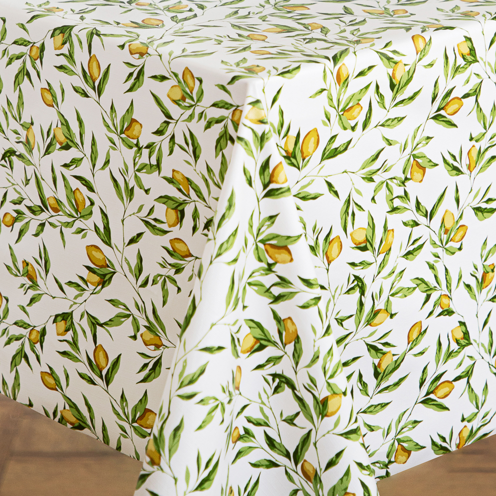 PROVANCE Лимонный курд Скатерть ПВХ 140х140см на текстильной основе, лимоны, арт.№ 479-297