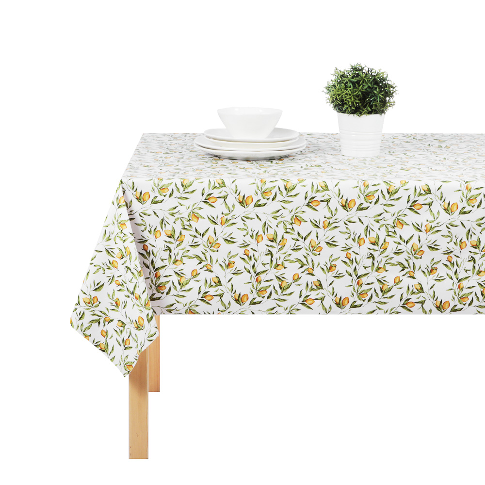 PROVANCE Лимонный курд Скатерть ПВХ 140х230см на текстильной основе, лимоны, арт.№ 479-299