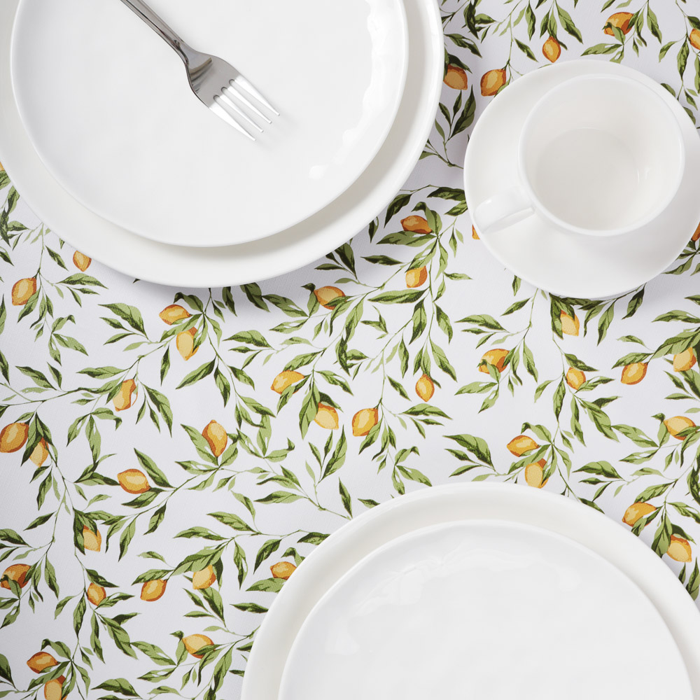 PROVANCE Лимонный курд Скатерть ПВХ 140х230см на текстильной основе, лимоны, арт.№ 479-299