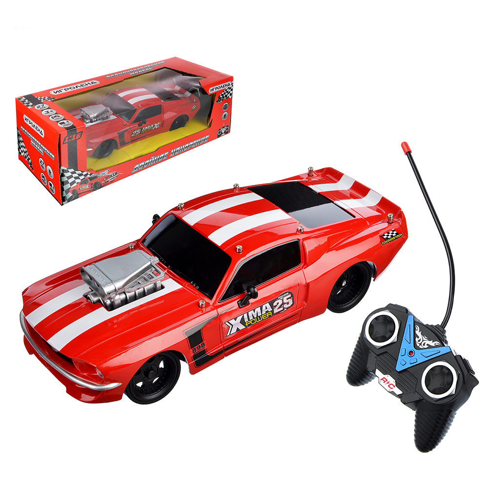 ИГРОЛЕНД Машина радиоуправляемая "Двойное ускорение", АКБ, ЗУ, ABS, 37х15,7х13,4см, арт.№ 293-042