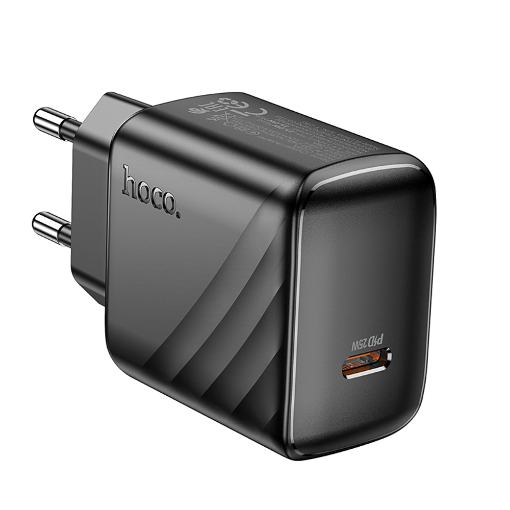 Сетевое зарядное устройство hoco. модель CS24A, USB-С 25W, цвет: черный, арт.№ 916-274