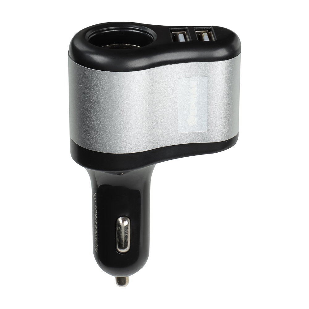 ЕРМАК Устройство зарядное в авто, USB QC 3.0+PD, 5В/3.1А, пластик, арт.№ 738-018