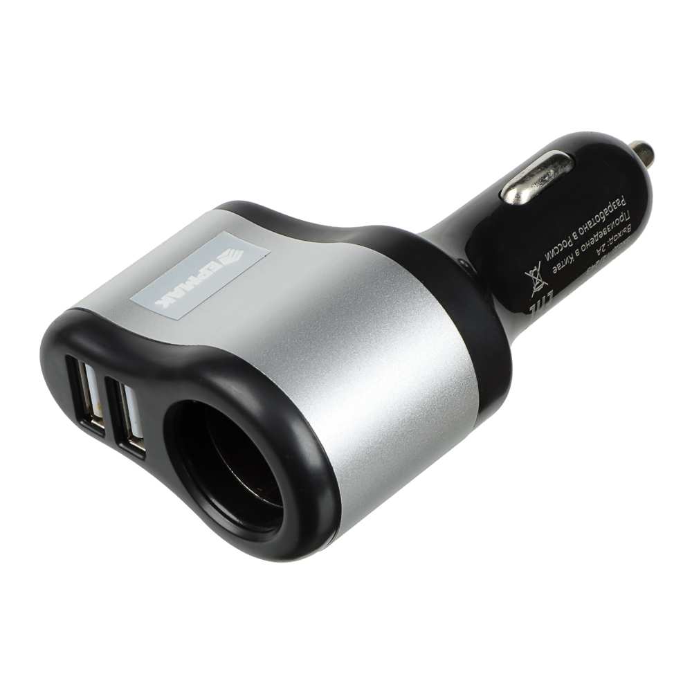 ЕРМАК Устройство зарядное в авто, USB QC 3.0+PD, 5В/3.1А, пластик, арт.№ 738-018