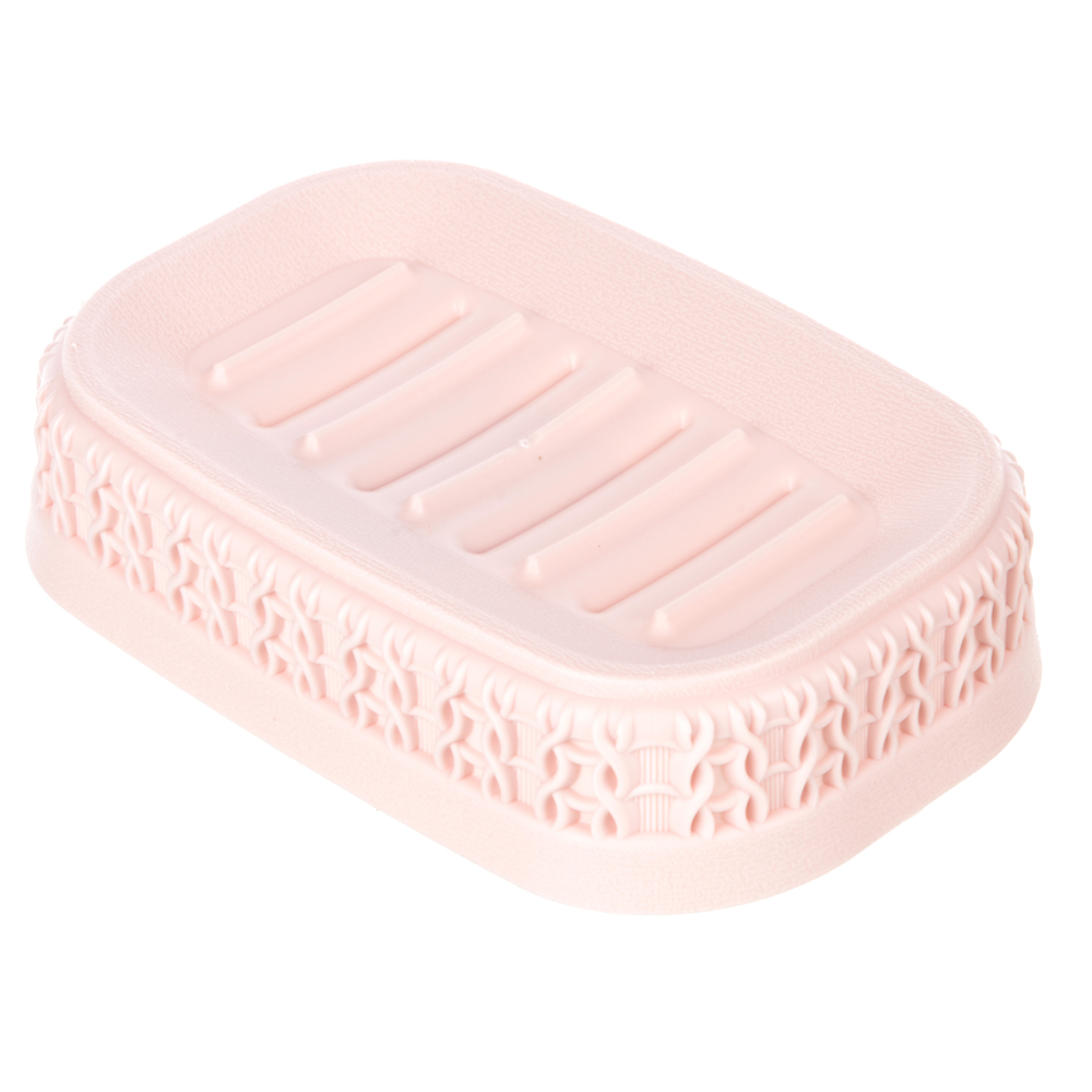 Мыльница вязаная, полипропилен, 3,5х9,5х13,5 см, 3 цвета, арт.№ 463-952