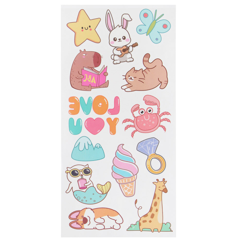 РЫЖИЙ Тату-украшения переводные, бумага, акриловый полимер, 20х8см, арт.№ 838-010